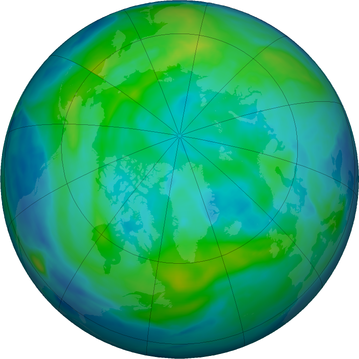 Arctic ozone map for 28 October 2020